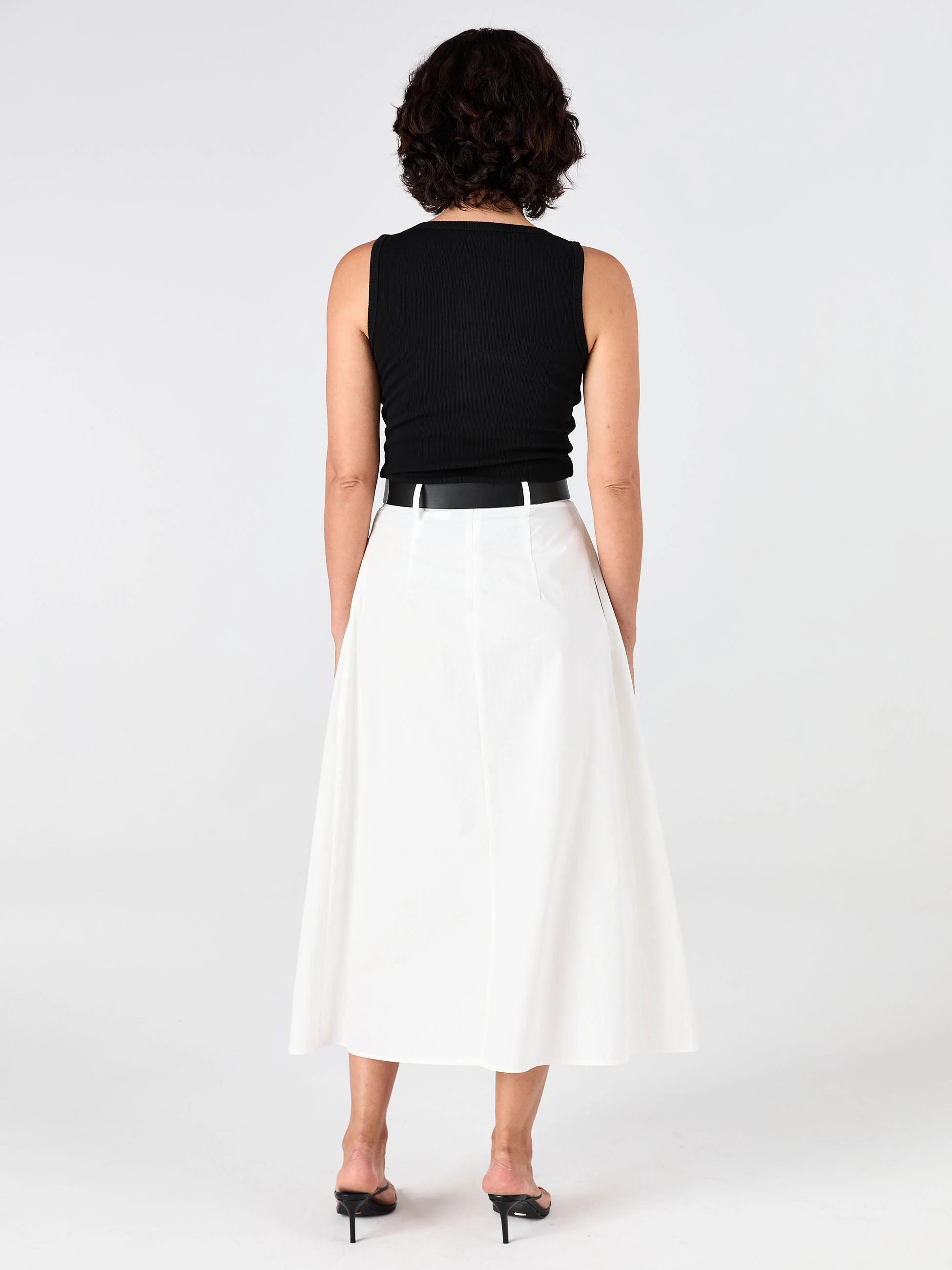 Pia Poplin Skirt - White - Image 3