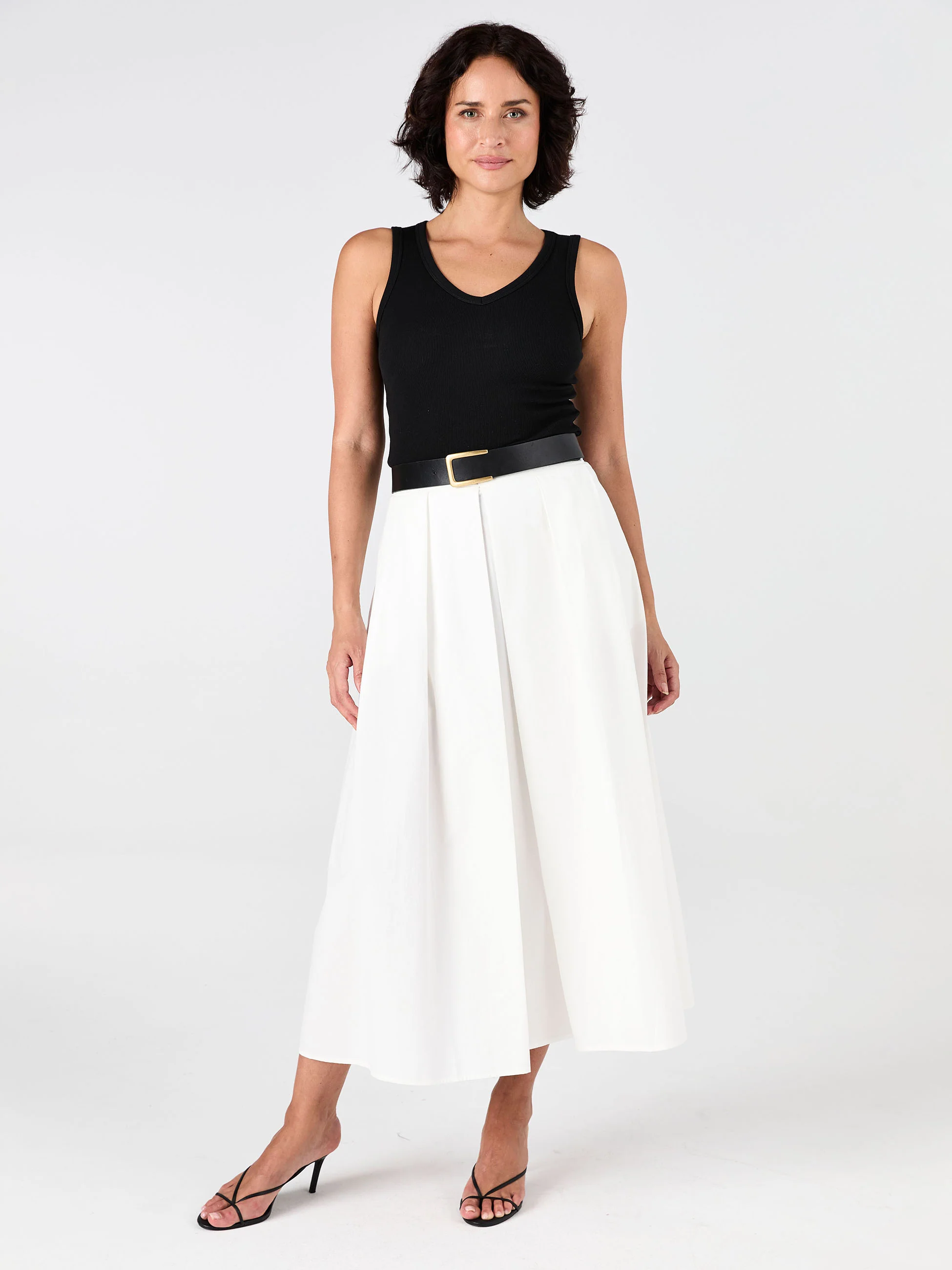 Pia Poplin Skirt - White - Image 4