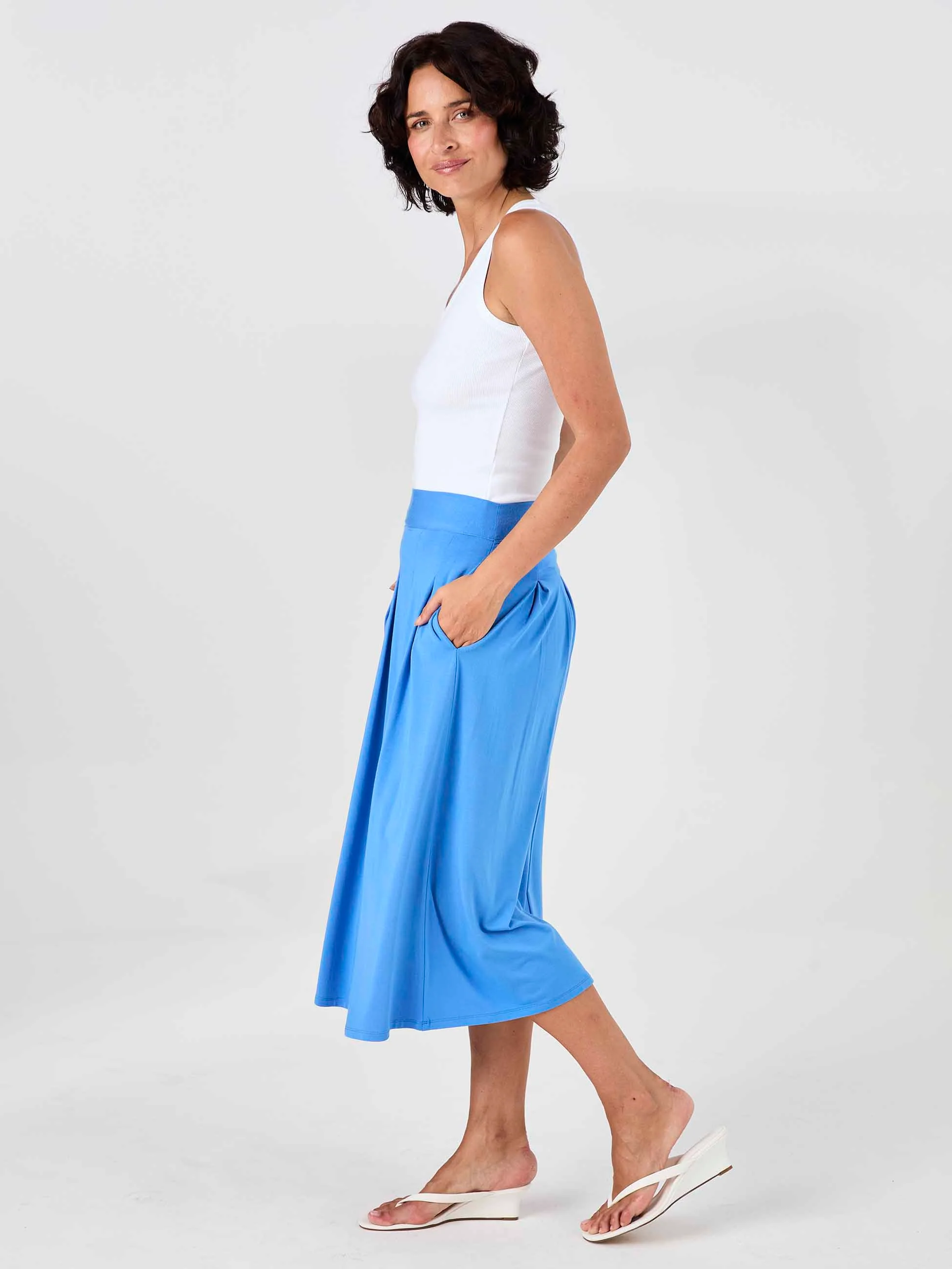 Pleat Skirt - Cobalt - Image 2