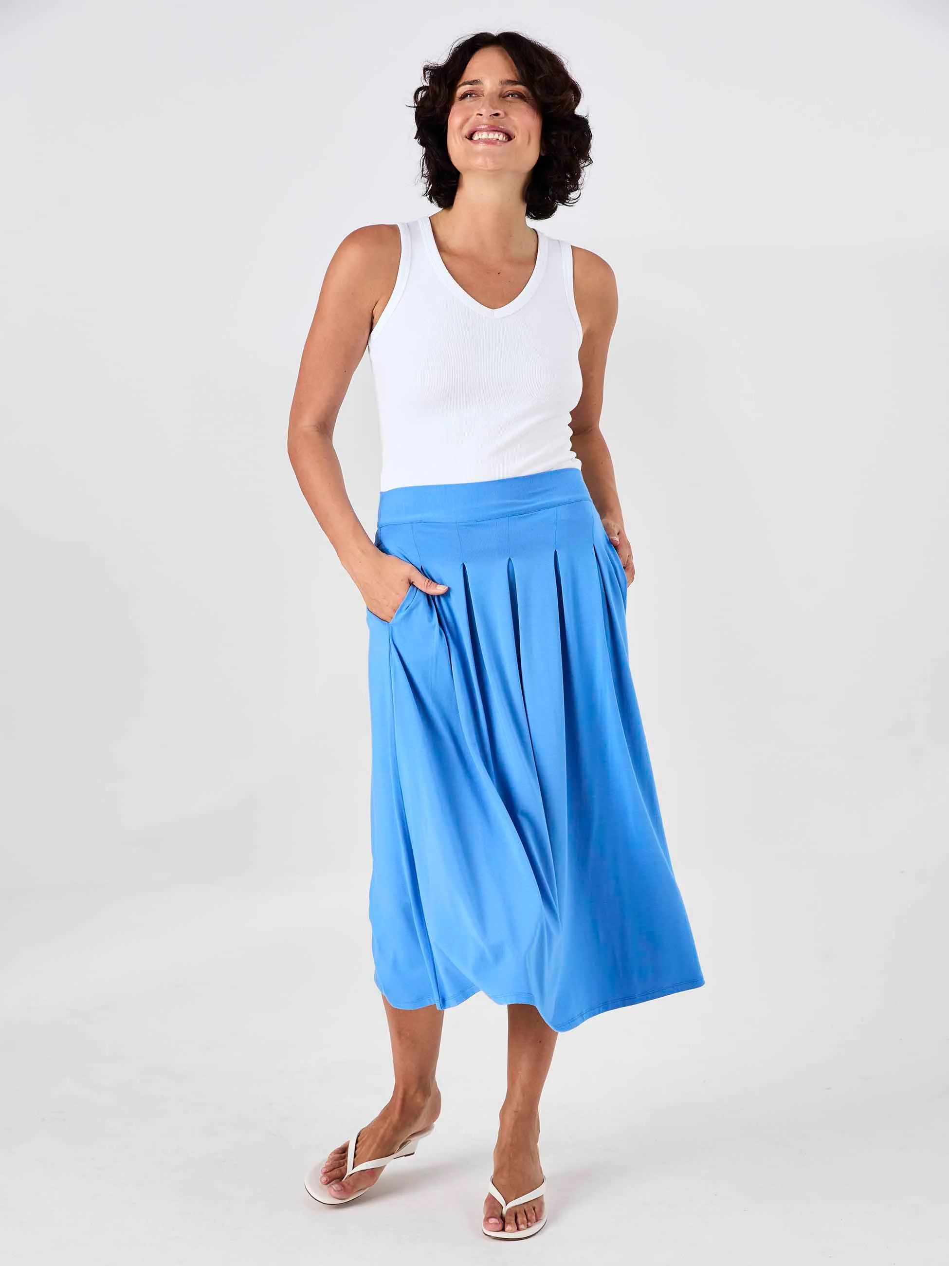 Pleat Skirt - Cobalt - Image 4