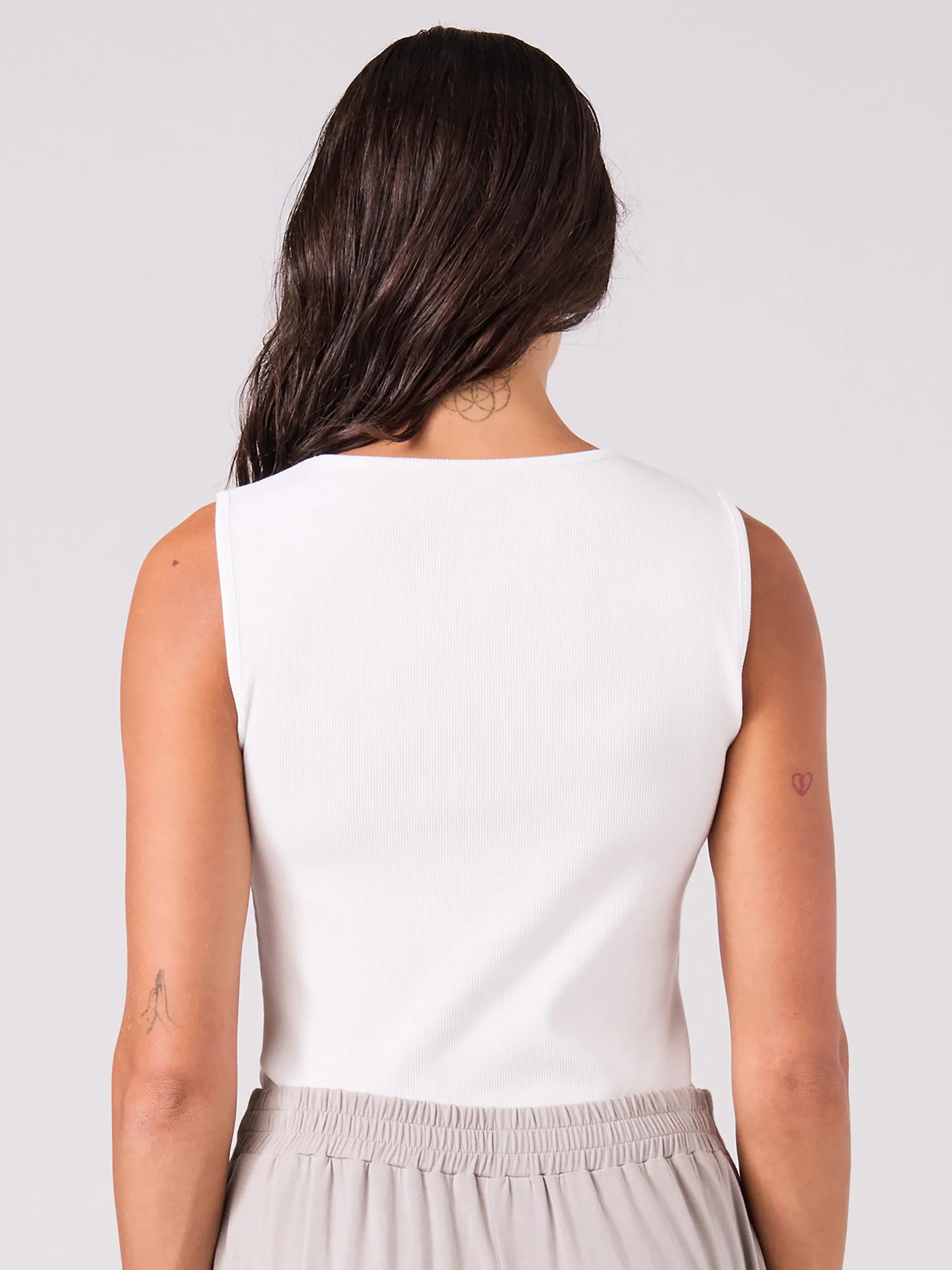 Riva Rib Tank - White - Image 4