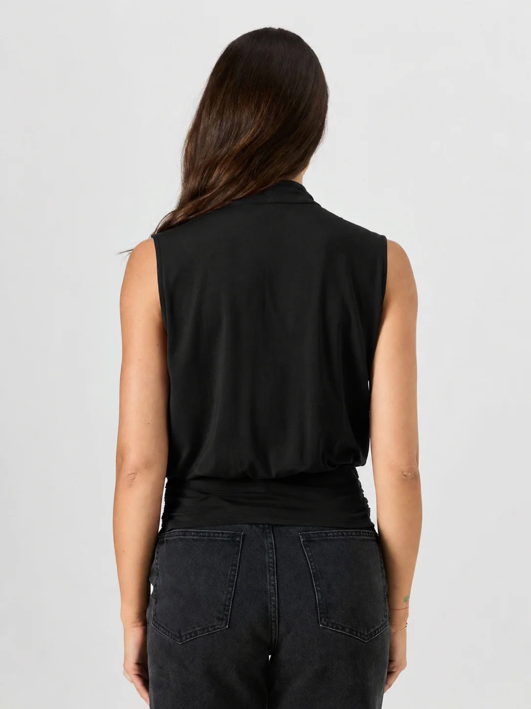 Shawl Collar Top Black - Image 4