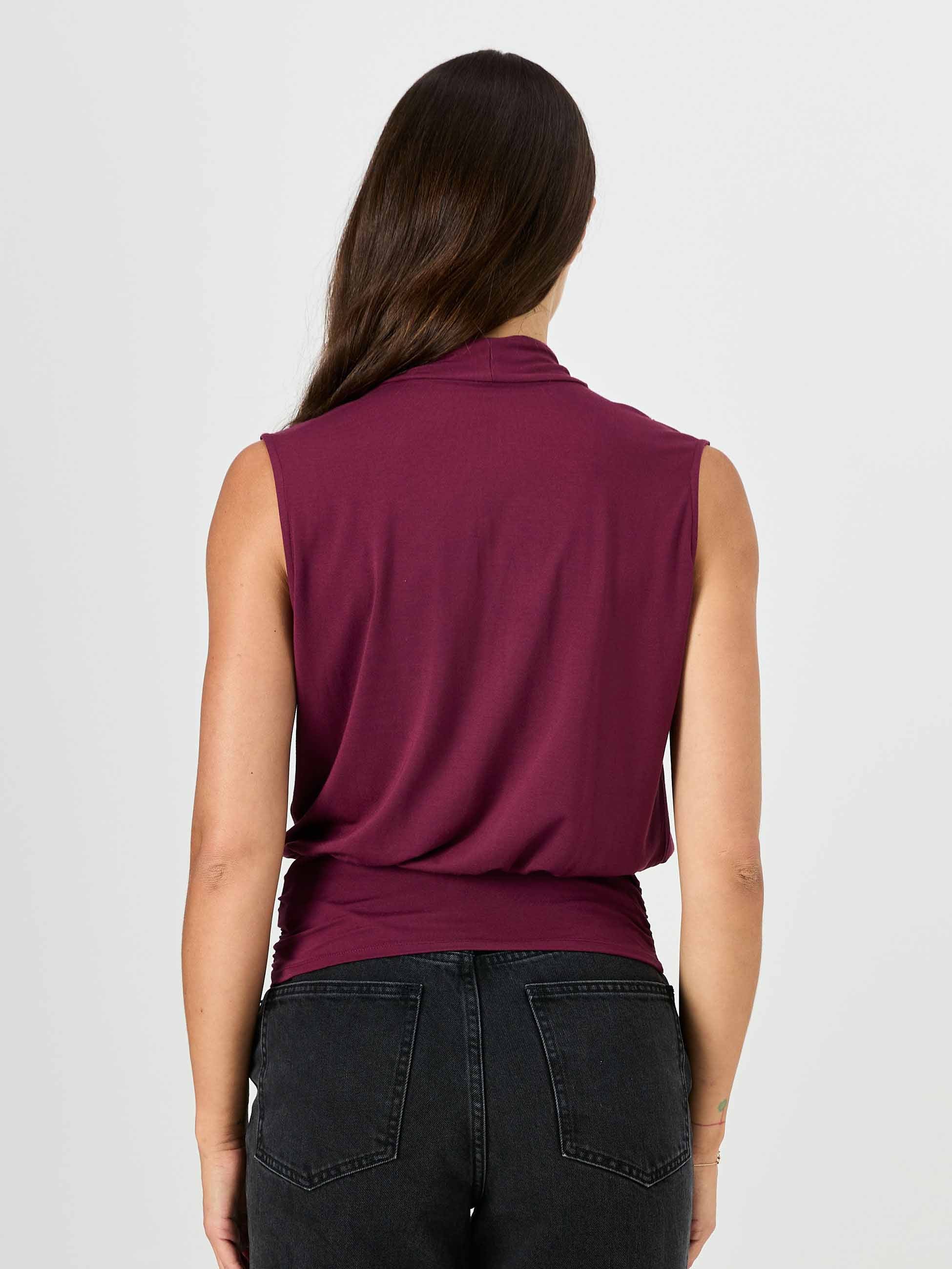 Shawl Collar Top - Ruby - Image 3