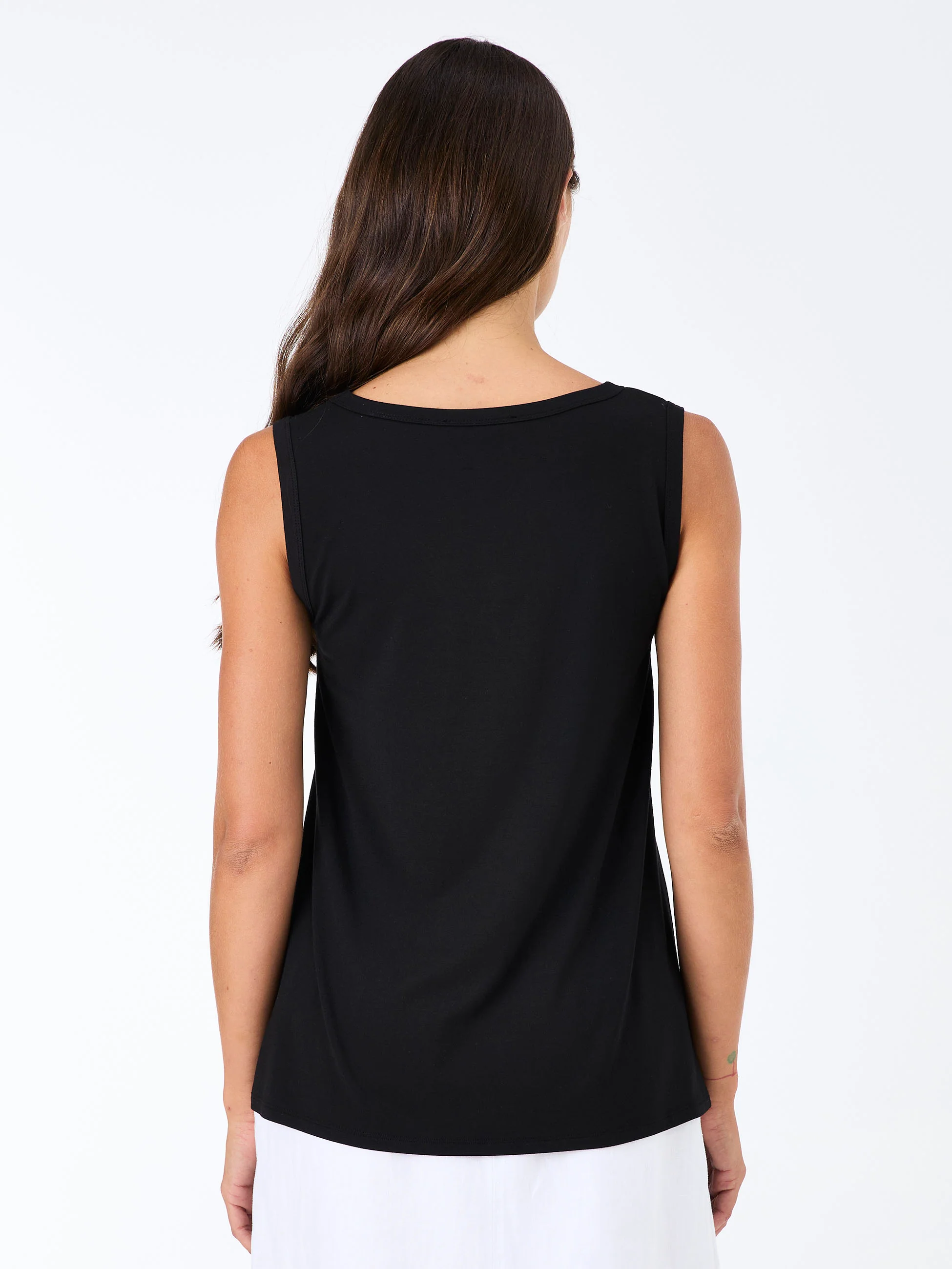 V Neck Swing Top - Black - Image 3