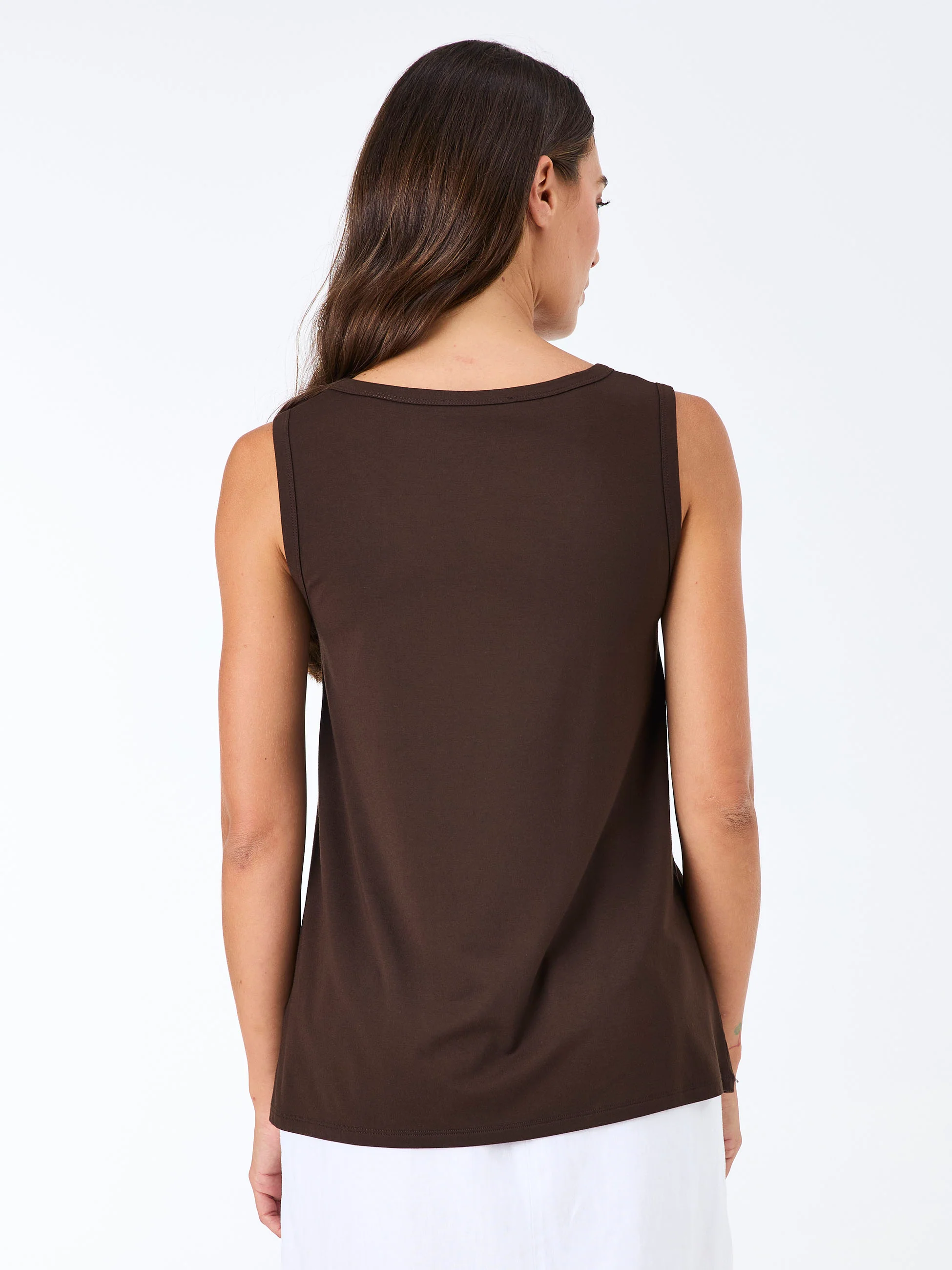 V Neck Swing Top - Coffee Bean - Image 4