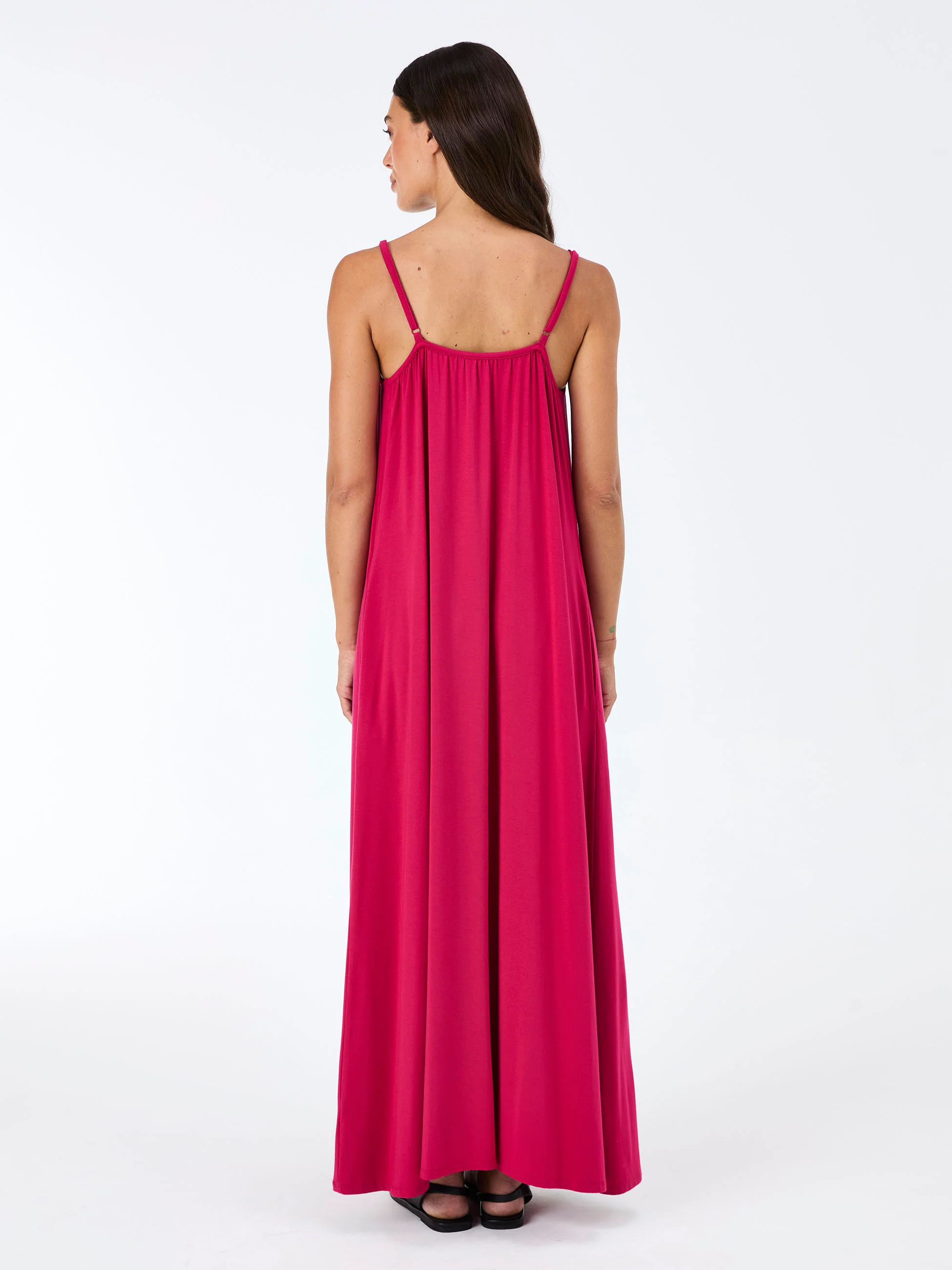 Venice Maxi Dress - Cerise - Image 2